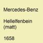 Preview: Mercedes-Benz, Hellelfenbein (matt), 1658.